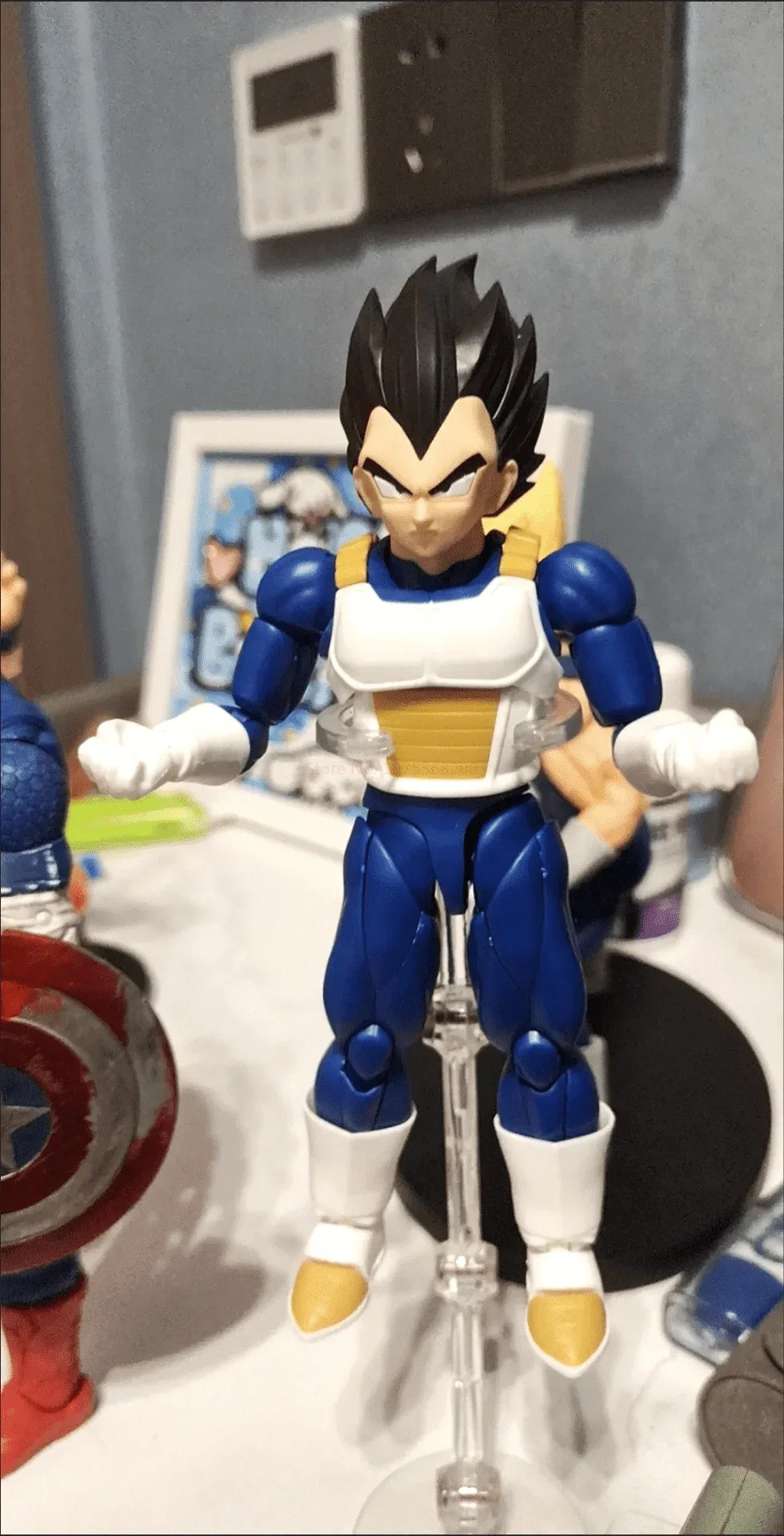 New Bandai Dragon Ball Z Figure-Rise Standard Vegeta Pvc Assembled Anime Action Figure Standard Vegeta Model Kit Collectible Toy