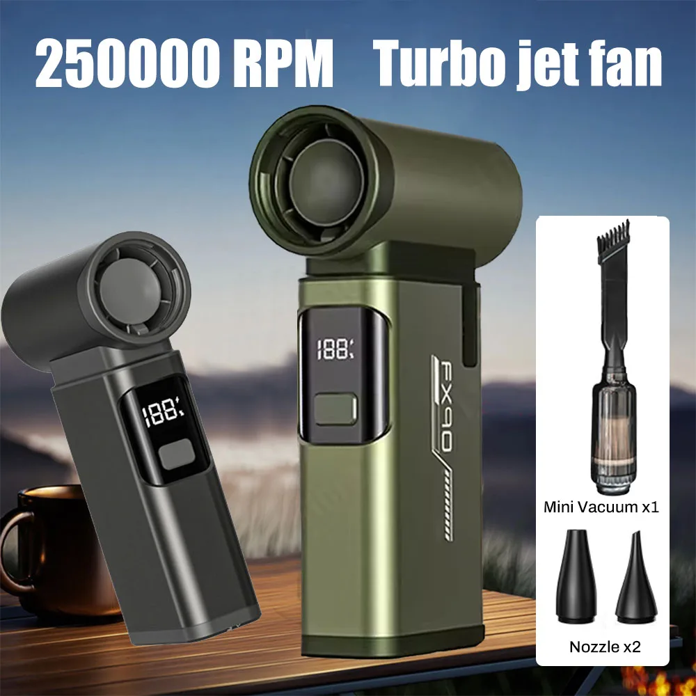 

Мощный турбовентилятор, 250000 об/мин, бесщеточный электрический воздуходувка, инструмент для выдувания автомобиля, зарядка типа C, 3 безсадки, турбовентилятор