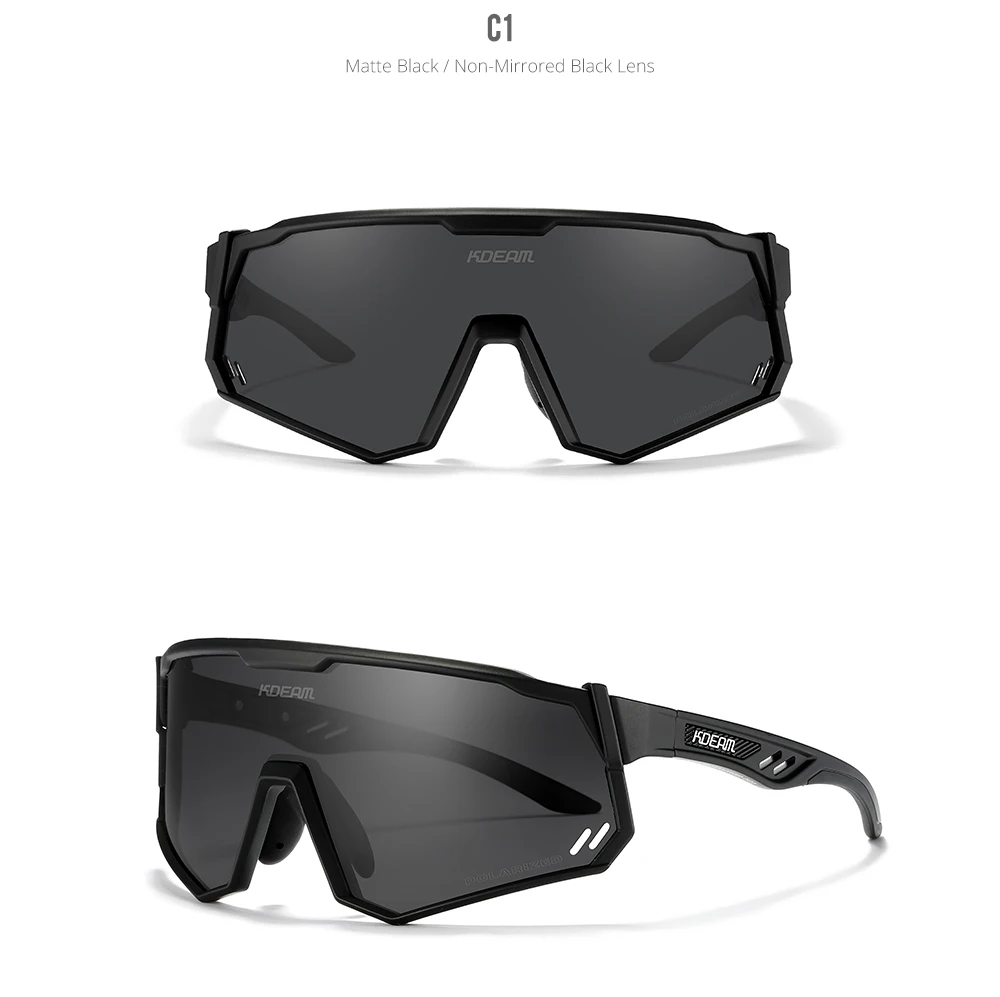 Kdeam High-End-Sports onnen brille polarisierte Herren-Fahrrad brille abnehmbarer Tr90-Rahmen und Nasen pads leicht auszu tauschen – Detail 15