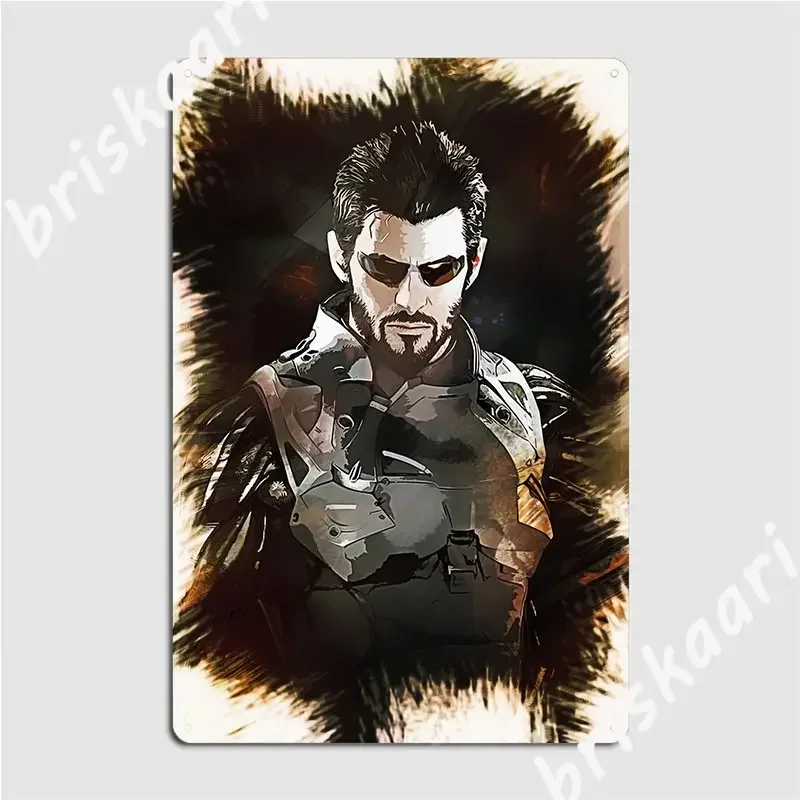 Adam Jensen Deus Ex Metal Sign Wall Pub Club Bar Personalized Wall Decor Tin Sign Posters