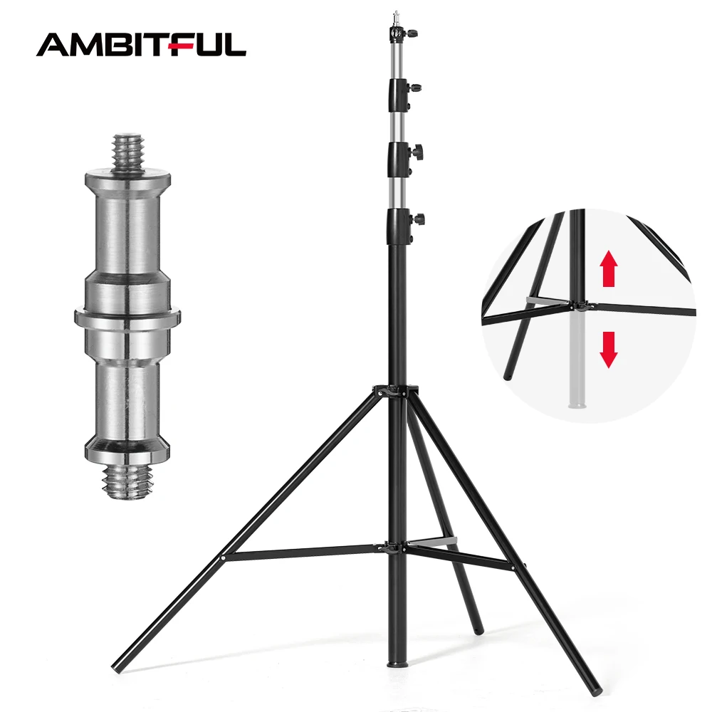 

ambitful 4m Photography Light Stand Heavy Duty Camera Tripods Spring Steel Tube Lighting Stand for softbox Video Flash