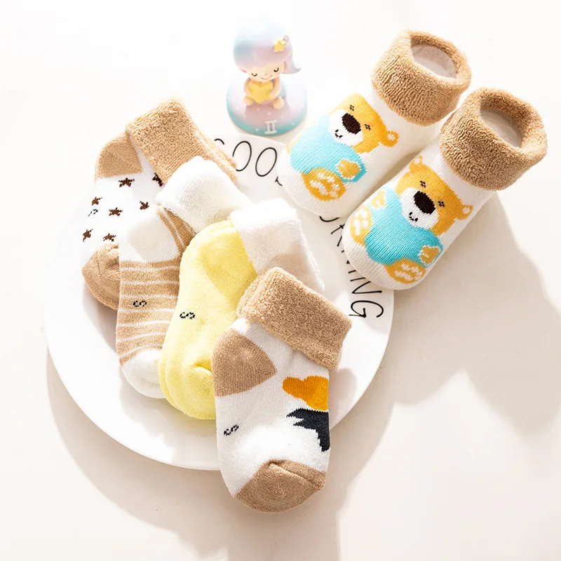 Baby Socks Thickening Private Neonatal Terry Socks Knee High Warm Sock Newborn Baby Sokken Accesses