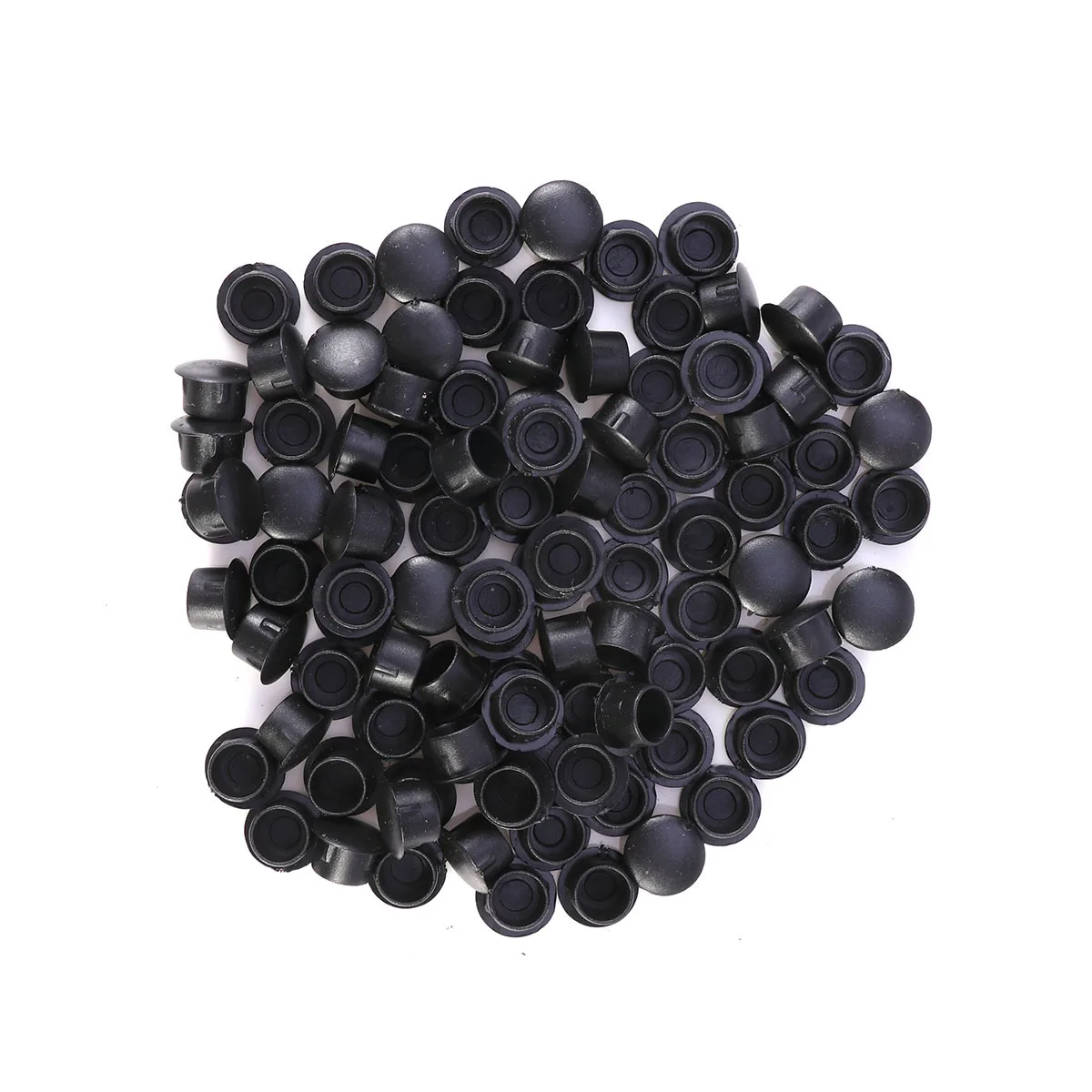 

100Pcs Black Cabinet Hinge Screw Covers Plastic Decorative Caps Conceal Screws for Drawer Window Door Hinge Screw Cover