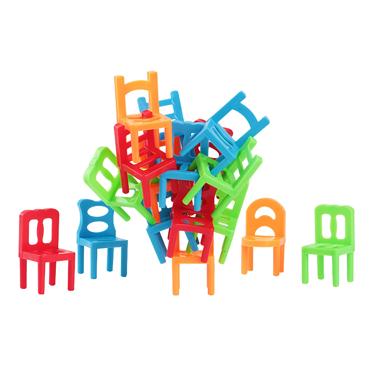 Children's balanced stacking chairs, stool stacking music, parent-child gathering puzzle tabletop game toys