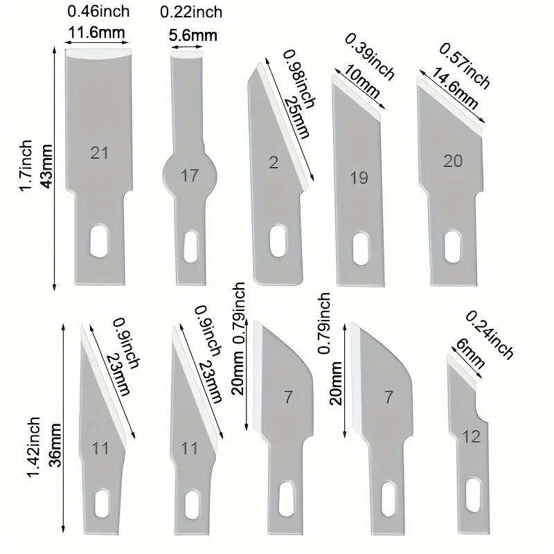 13 Blades Craftsman Hobby Knife Set, Precision Cutting Tool Set，Includes Assortment of Light Duty to Heavy Duty