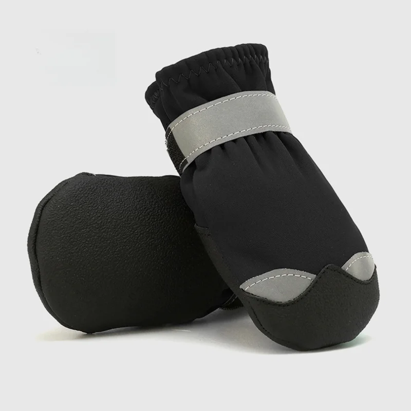 New Pet Dog Shoes Warm Waterproof Silent Anti-Slip Soft Bottom Reflective Night Walking Firm Not Easy To Fall Off