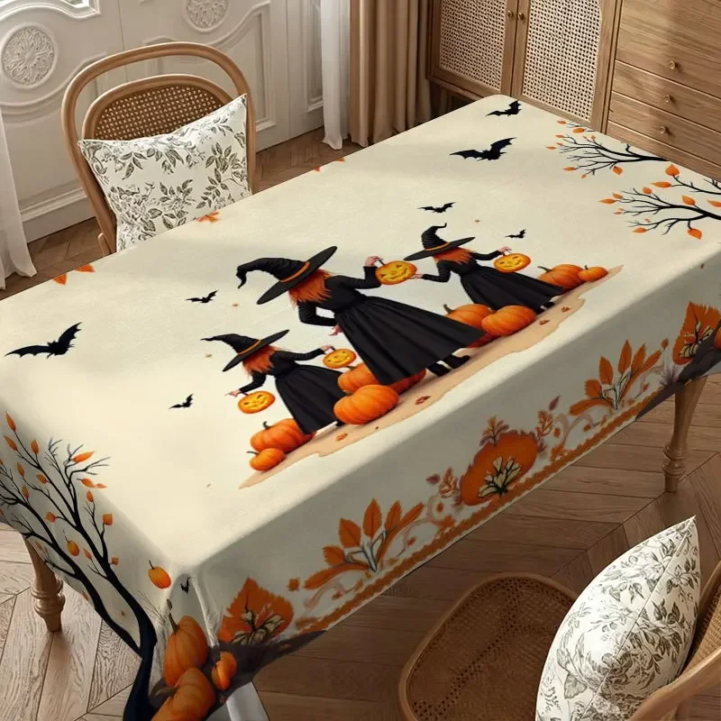 Halloween tablecloth - suitable for dining tables and party tables - luminous pumpkin lanternszyc