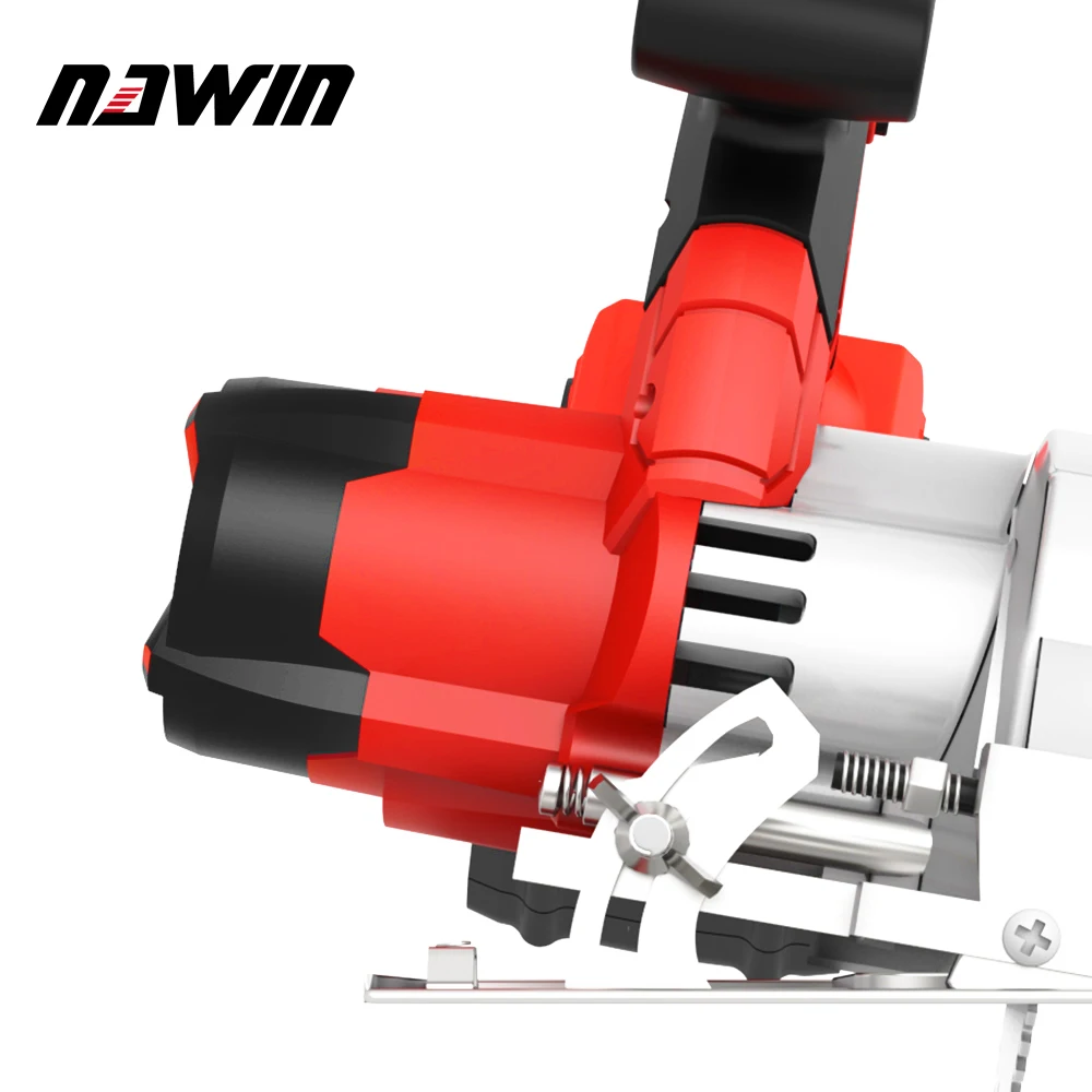 Imagem -03 - Nawin-serra Circular Elétrica Ferramentas Elétricas sem Escova Passagem contra Poeiras Máquina de Corte Multifunções Bateria 20v 125 mm
