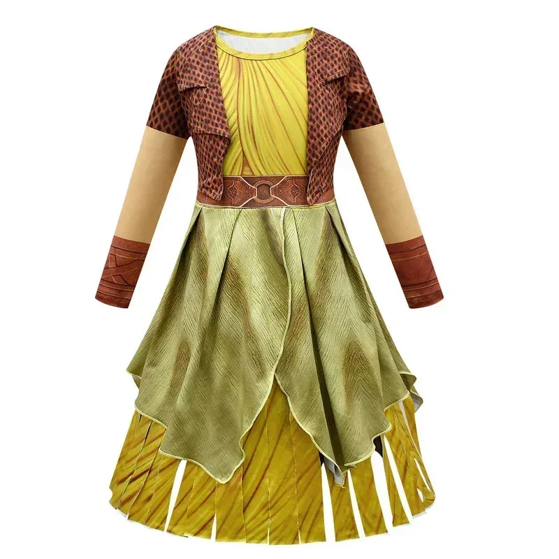 The Last Dragon and R-Raya Cosplay Costume Halloween for Kids Anime Cosplay Clothes Princess dress Children Performance Costume