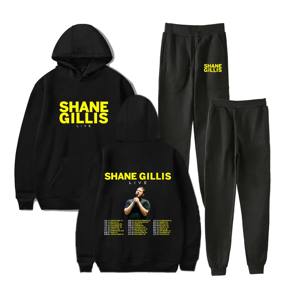 

Shane Gillis Tour 2025 Hoodie Suit Pocket Drawstring Hoodie Streetwear 2 Pieces Sets Man/Woman Hoodie Streetwear