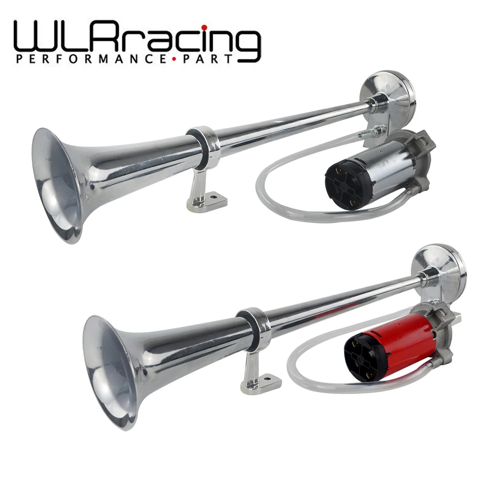 12V Car Air Horn 150DB Super Loud Universal Horn Single Trumpet Compressor 17 Inch 180 Hertz Horn For Car Truck Boat Motorcycle 