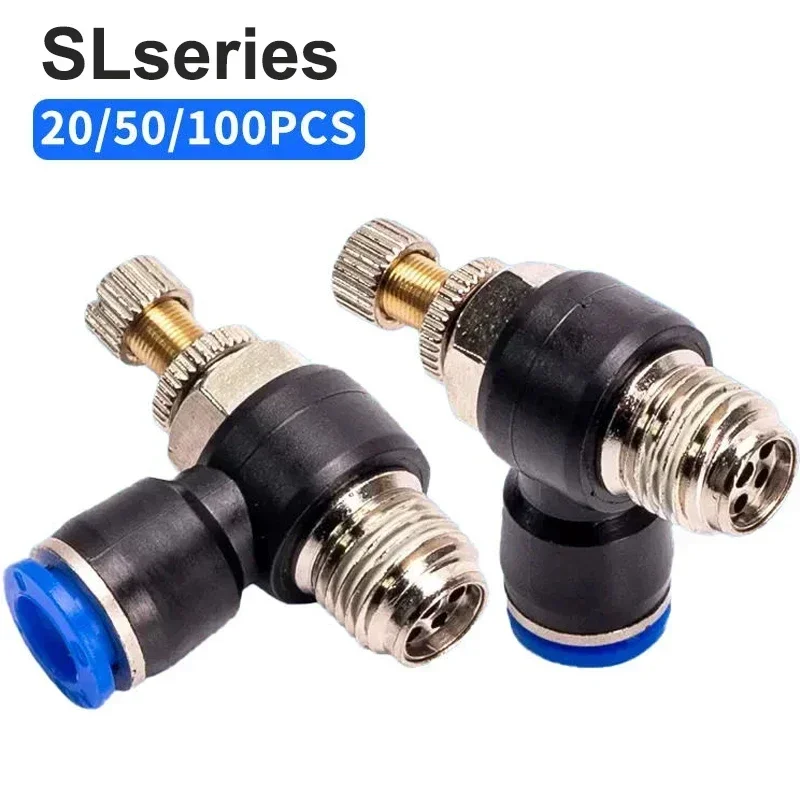 

Gas pipe quick connector speed control switch regulating valve throttle valve pneumatic adjustable cylinder SL 6 8 01 02 M5