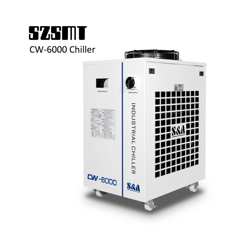 S&A CW-6000 Series Industrial Water Chiller With 3000W Cooling Capacity For CO2 Glass Laser Tube