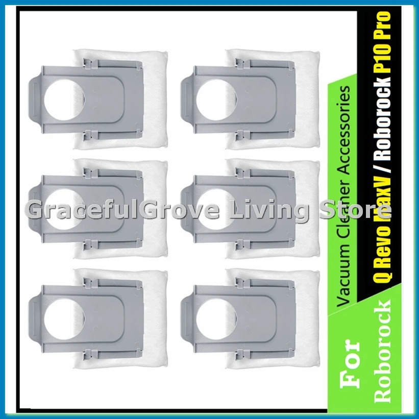 

6 шт. пылесборник для робота-пылесоса Q MaxV/P10 Pro, запасные части, мешок для мусора-ABFB