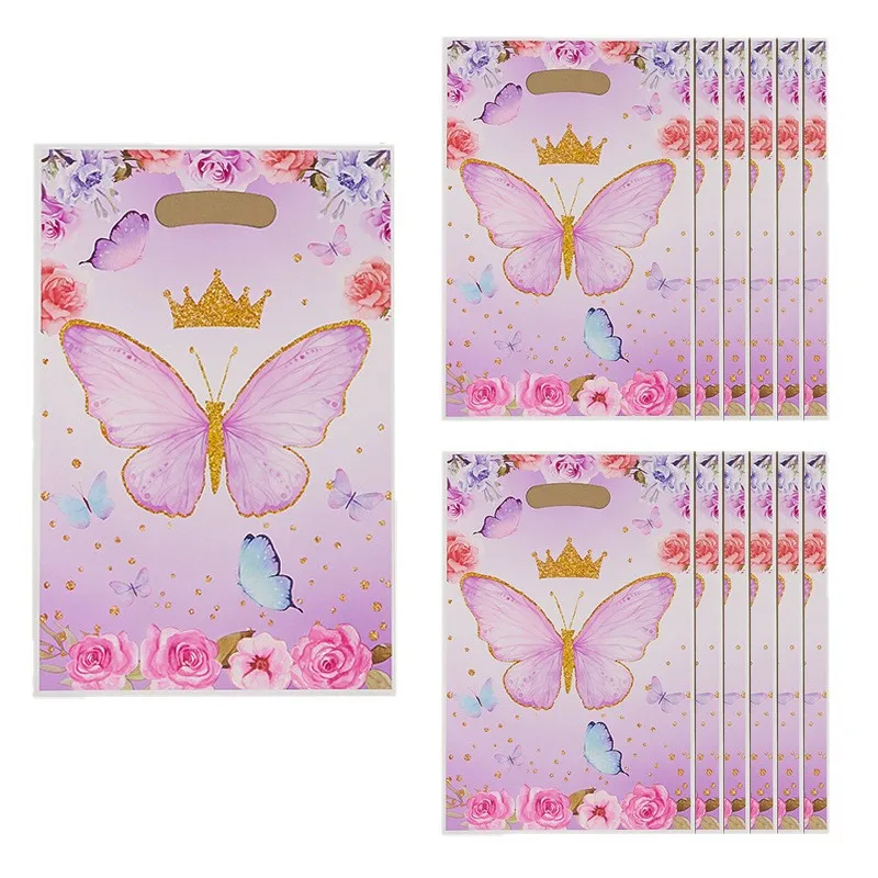 10/30/50 stücke Schmetterling Krone Geschenk Taschen Handtasche Candy Tasche Party Decor Kinder Hochzeit Geburtstag Baby Shower Party gefälligkeiten Liefert – Detail 2