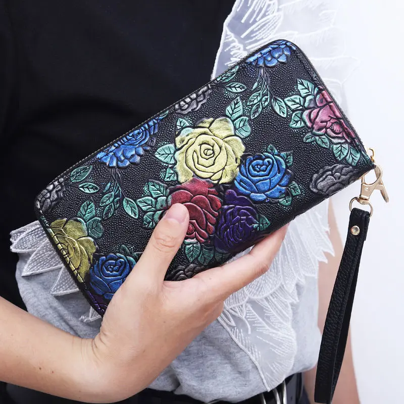 Leisure Commuting Multifunctional Large Capacity Korean Version Zipper Mobile Phone Long Wallet for Women