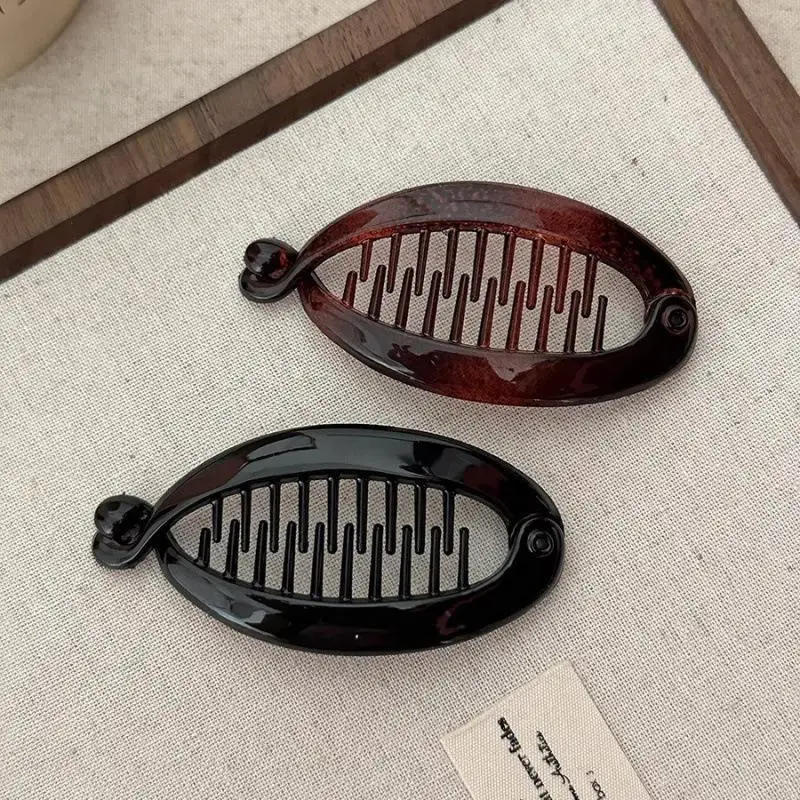 Fischförmige Bananen-Haarspangen, Pferdeschwanz-Clips, Haarreifen, Damen-Haaraccessoires, Haarnadeln, Twist-Clips – Detail 3