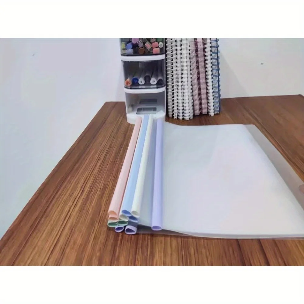 

10pcs A4 Transparent File Folders with Sliding Tabs, Suitable for A4 and Letter Size Papers, Project Portfolio Holders, Random