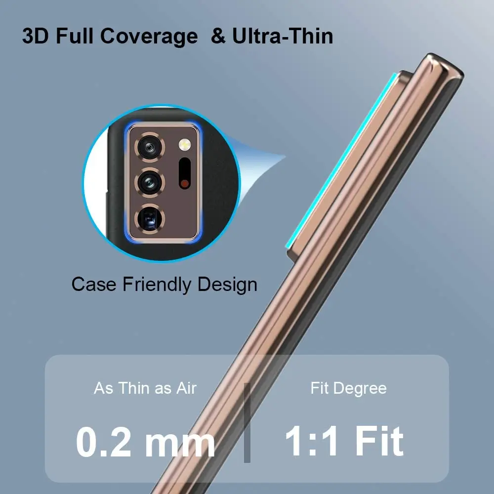 5 unidades de proteção para câmera 2 pezzi para Samsung Galaxy Note 20 pellicola protetora lentes posteriori in vetro Ultra per Samsun