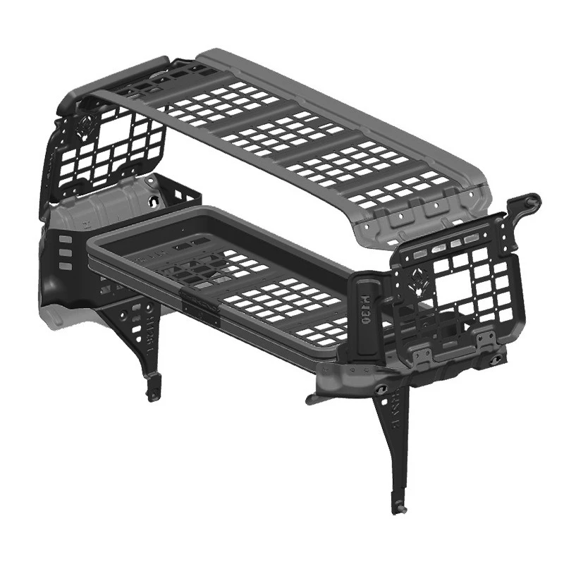 Trunk storage rack modification Tail box storage rack Magnesium aluminum alloy expansion hanging net modification parts