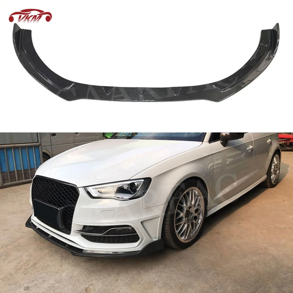 

Carbon Fiber Front Lip Spoiler Splitter For Audi A3 S3 Hatchback 2014 - 2016 (Non A3 Standard Non Sedan) Head Bumper Chin Shovel