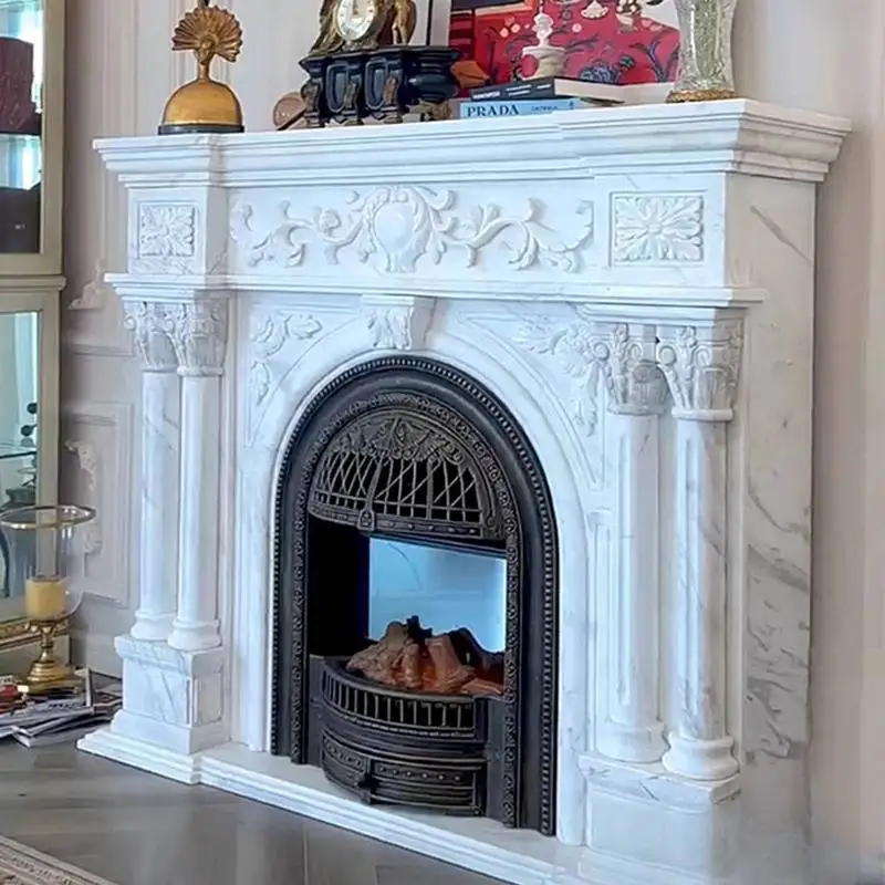 White High Living Room Fireplace Display Small Decoration Arched Living Room Cabinets Narrow Space Mueble Salon Furniture Home