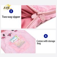 A69P-BSWOLF Kids Sleeping Bags Camping Sleeping Bags For Kids Slumber Bag With Carry Bag For Children Daycare Naptime