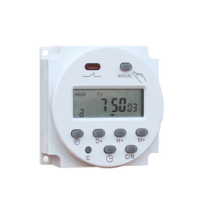 CN101A Mini Programmable Digital Timer Switch LCD 12V 24V 110V 220V 240V AC/DC 16A Relay Power Supply Week Timer