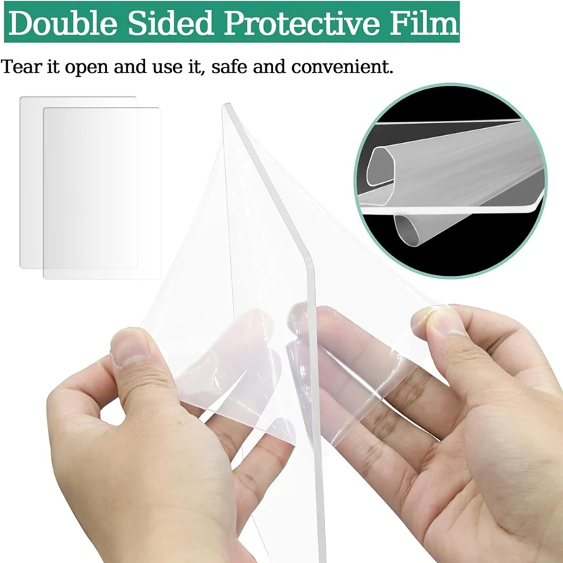 6 قطع من وسادات القطع المصنوعة من الأكريليك الشفاف مقاس 8.7 × 6.1 بوصة لوحة قطع شفافة وسادات قطع أكريليك لصناعة النقش #5