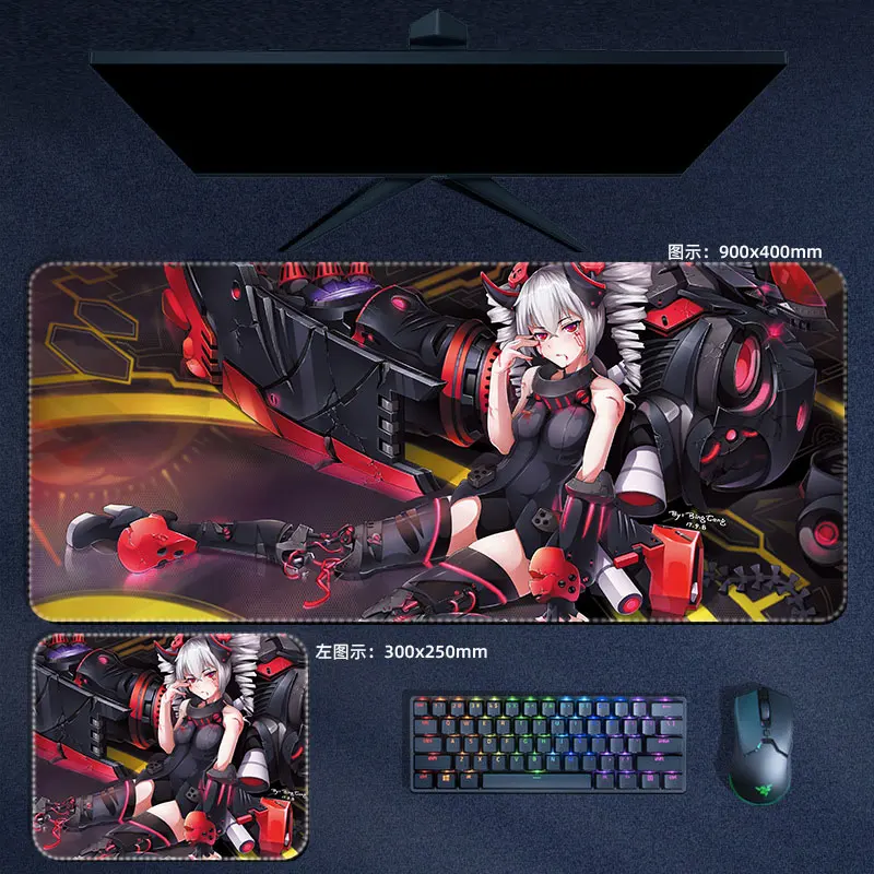 Honkai Impact 3rd Mousepad Elysia Mobius Yae Sakura Large Mouse Pad Computer Keyboard Padding Anime Gaming Accessories Desk Mat