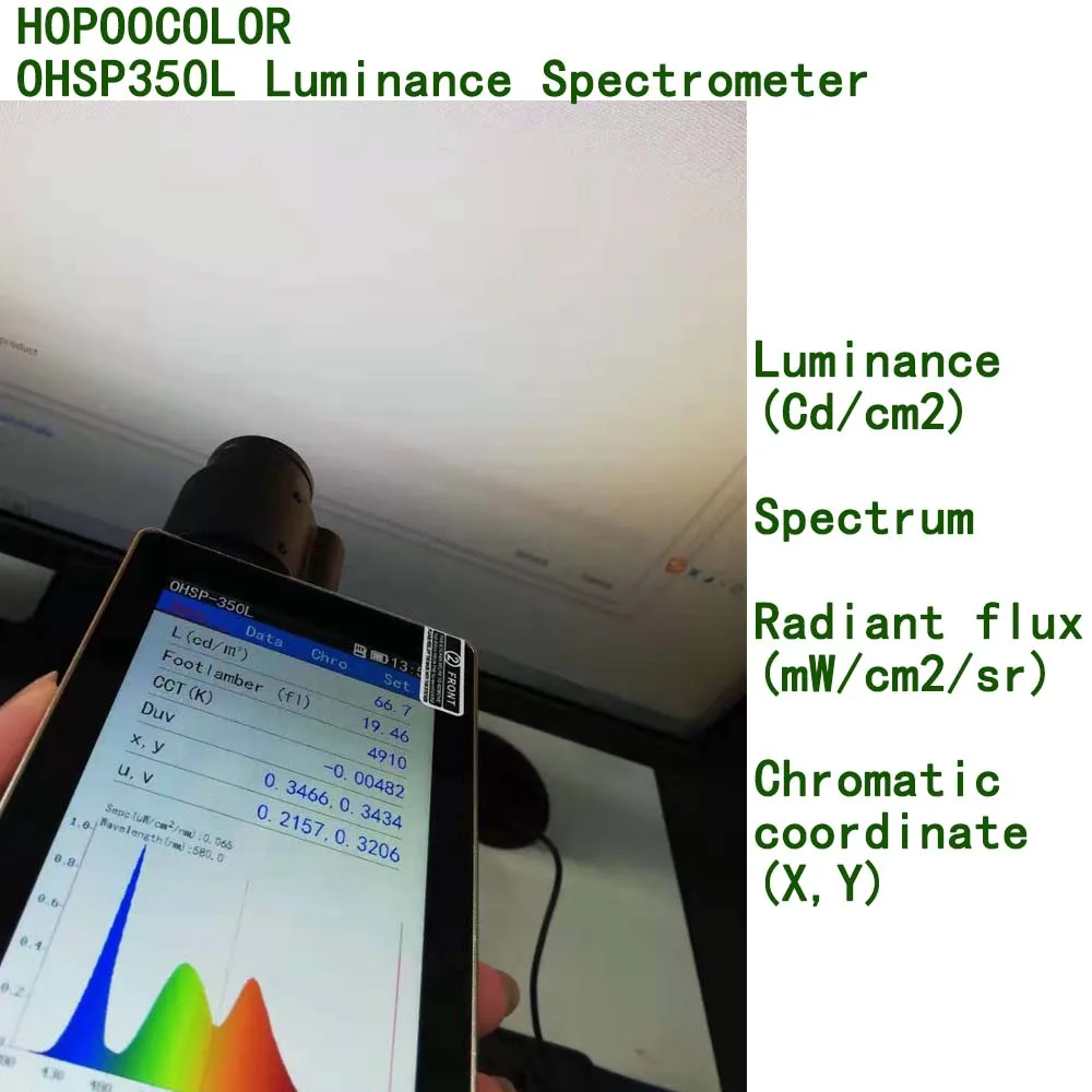 

Spectral Luminance Meter Chroma meter For LCD LED Screen Test Light Meter Colorimeter OHSP350Z Hopoocolor