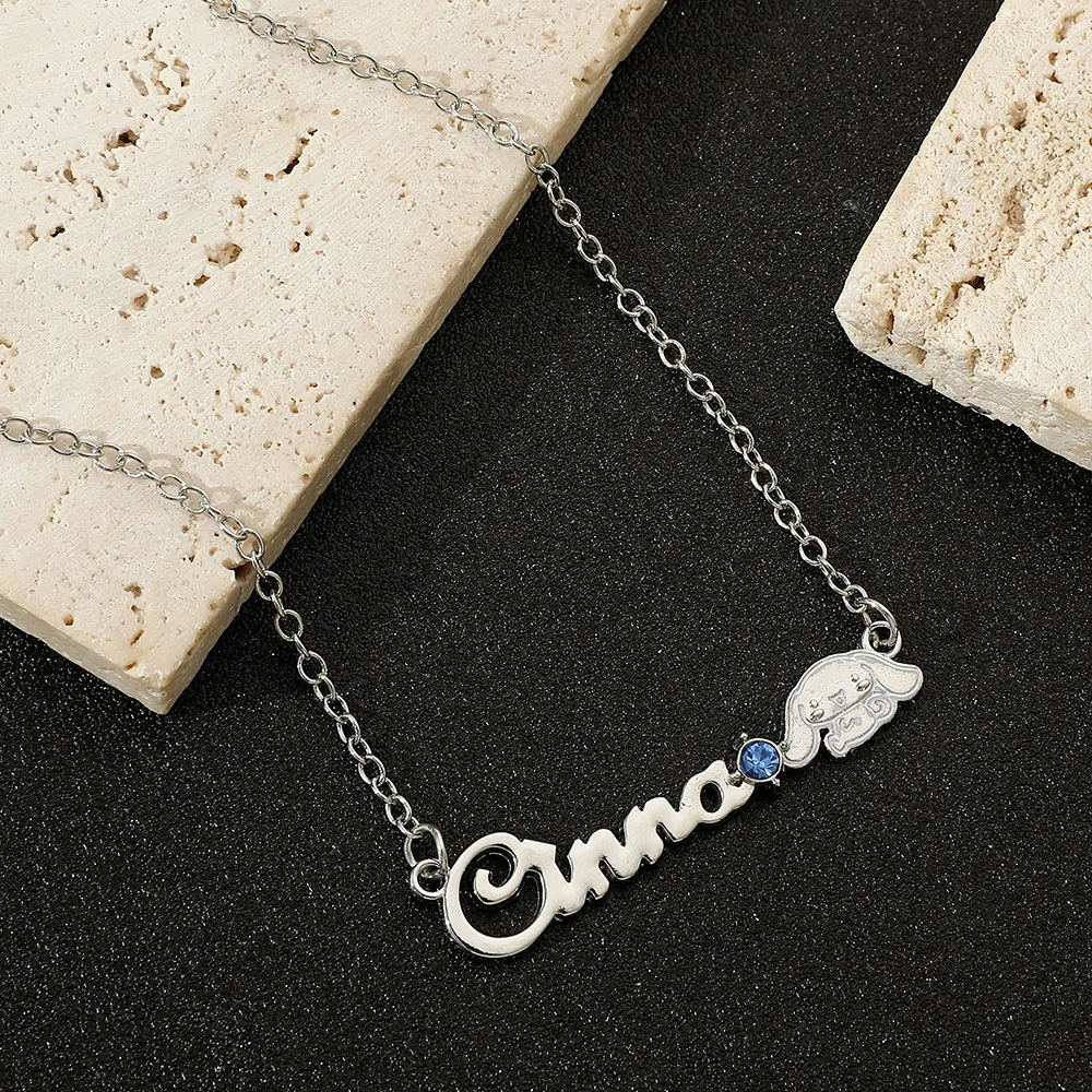 Anime Sanrio Cinnamoroll Necklace Cute Cartoon Figure Cinnamoroll Pendant Necklace Girls Kawaii Jewelry Accessories Gifts