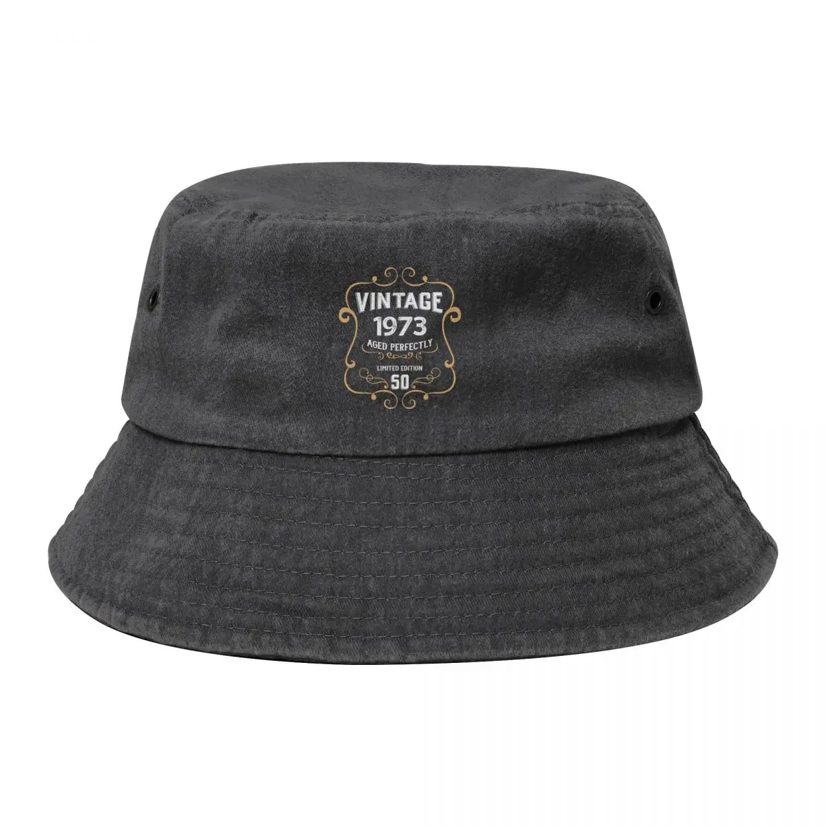 

50th Birthday Vintage 1973 Aged Perfectly Gift Bucket Hat Sun Hat For Children Thermal Visor Funny hats For Men Women's