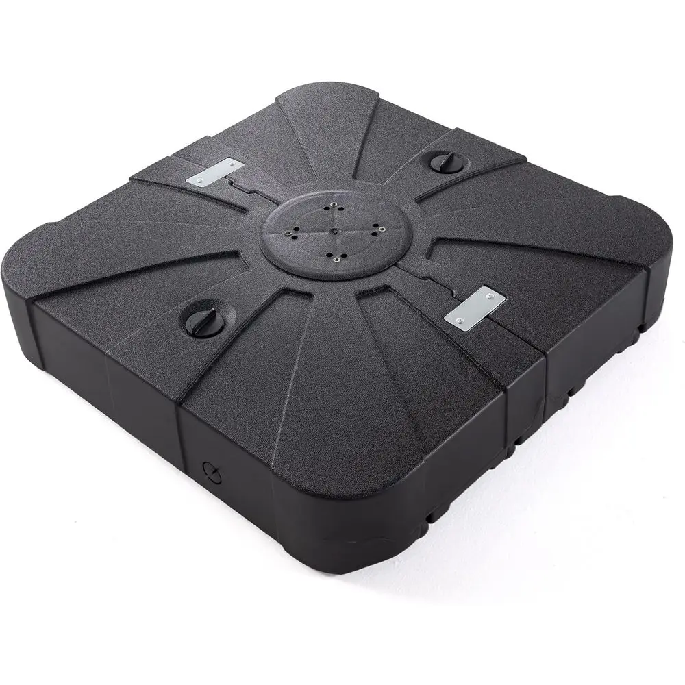 

34 × 34 Patio Umbrella Base with Wheels, Weighted Stand Filled with Water up to 265 lbs, Suitable for Heavy Duty Umbrellas