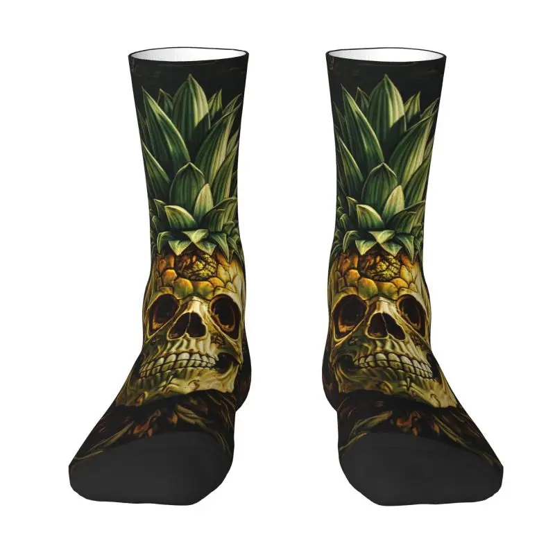 

Модные мужские носки с ананасовым черепом, удобные теплые носки унисекс с 3D принтом