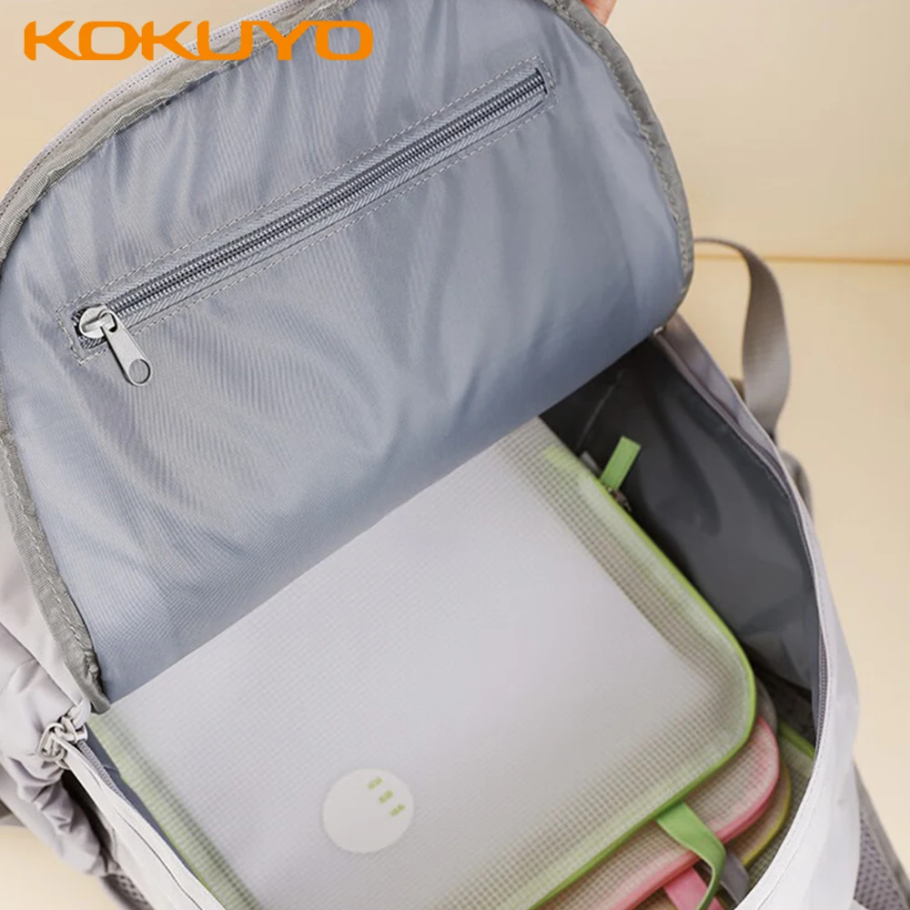 1PC Japan KOKUYO Document Bag A4 Data Exam Paper Storage File Bag Semi-transparent Simple Back To School Stationery