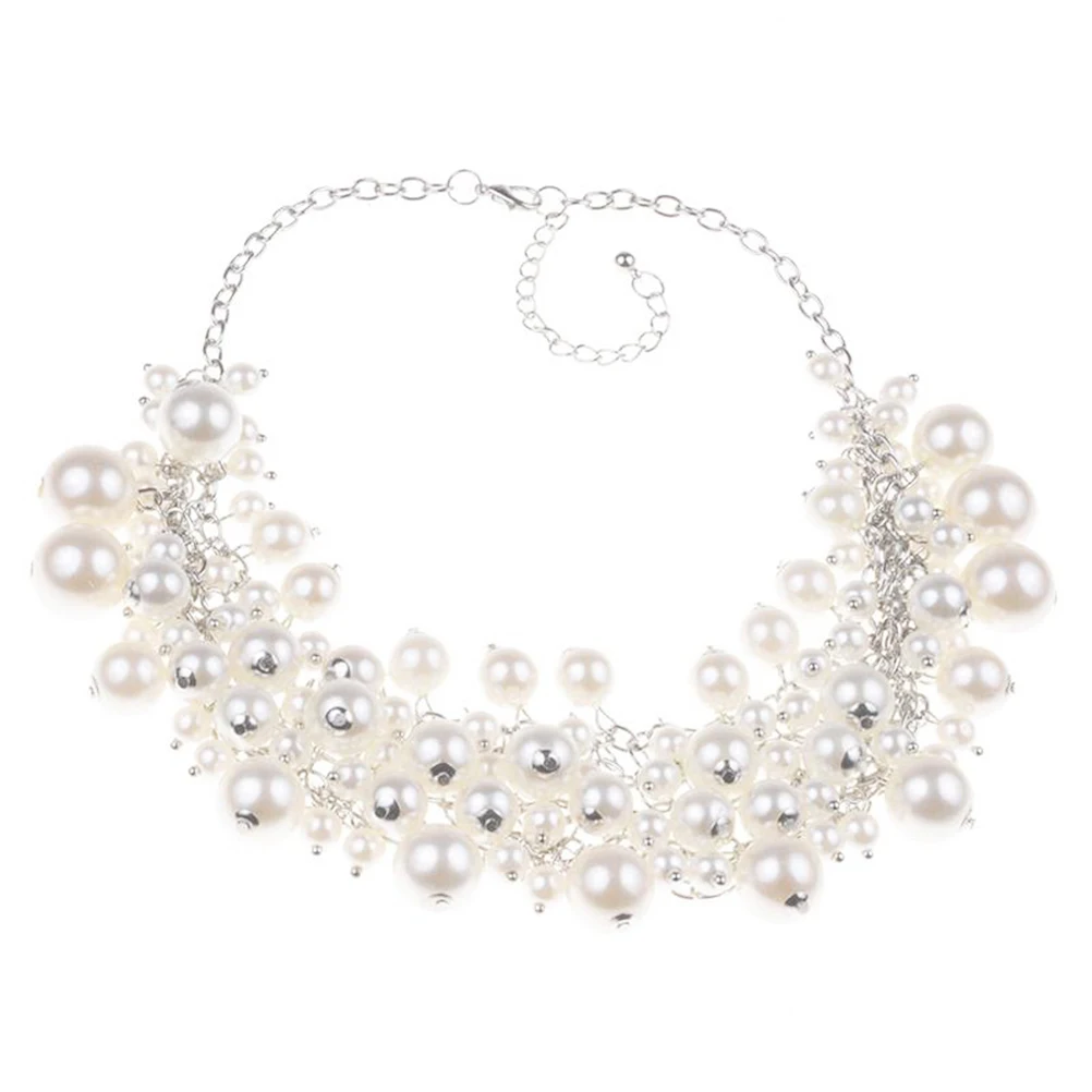 

Pearl Pendant Necklace Costume Pearls Multi-layer Necklaces for Woman