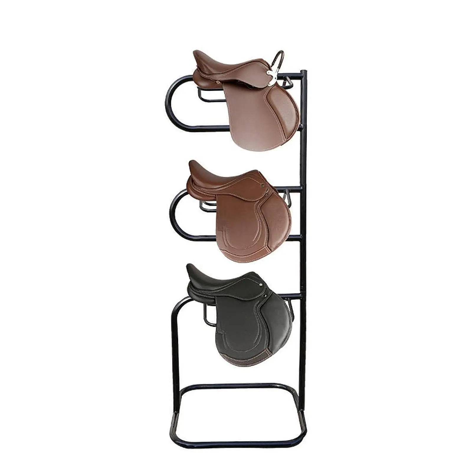 Horse Saddle Rack Saddle Organizer Heavy Duty Steel Standing Saddle Holder Rotatable Saddle Stand for Horse Tack Room Farm