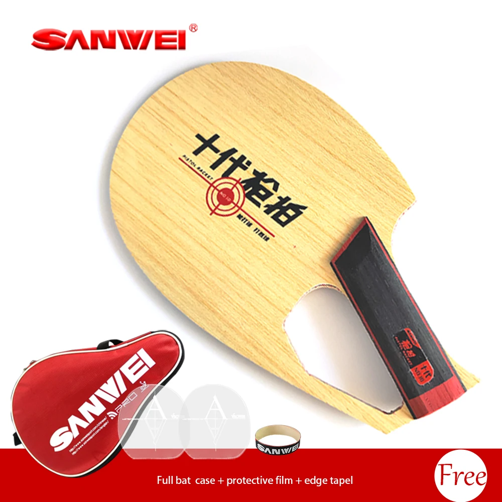 

Оригинальная патентованная пистолетная ракетка SANWEI Q2, лезвие для настольного тенниса, лезвие для пинг-понга, профессиональные весла