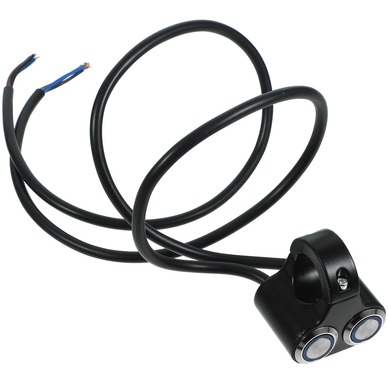 

2in1 Motorcycle Handlebar Switch 7/8 Inch 22mm Blue LED Fog Light Headlight Brake Control Replacement