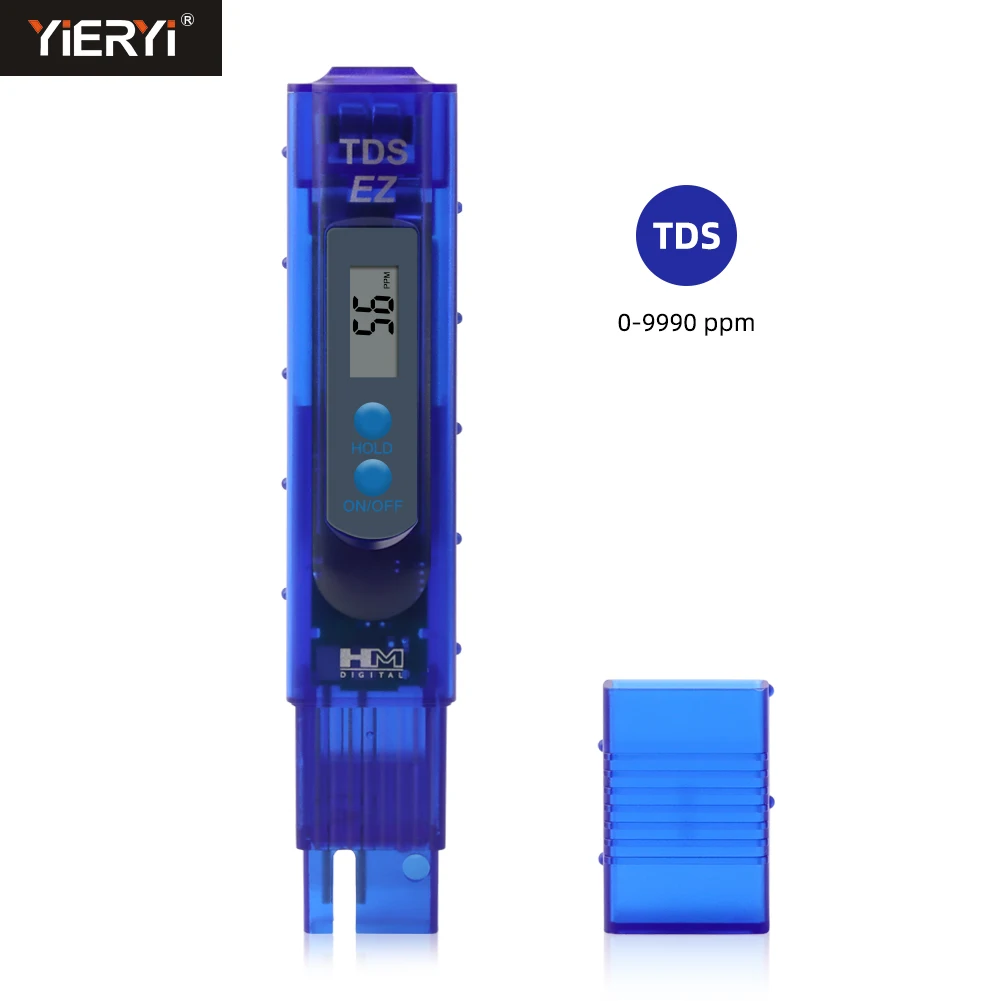 Professional TDS ppm Meter High Precision Probe 0~9990ppm Digital Drinking Filtered Water Quality Hardness Tester for Fish Tank