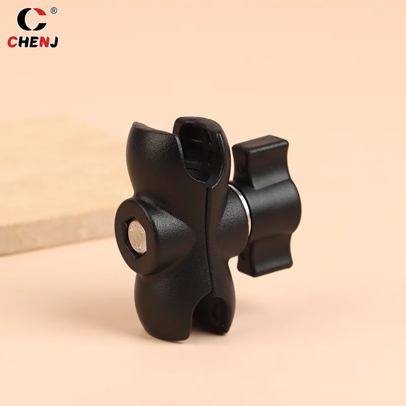 Alumínio Alloy Double Socket Arm, Ball Head Holder, Mount Clamp para bicicleta, motocicleta, câmera braço de extensão, 5.5cm