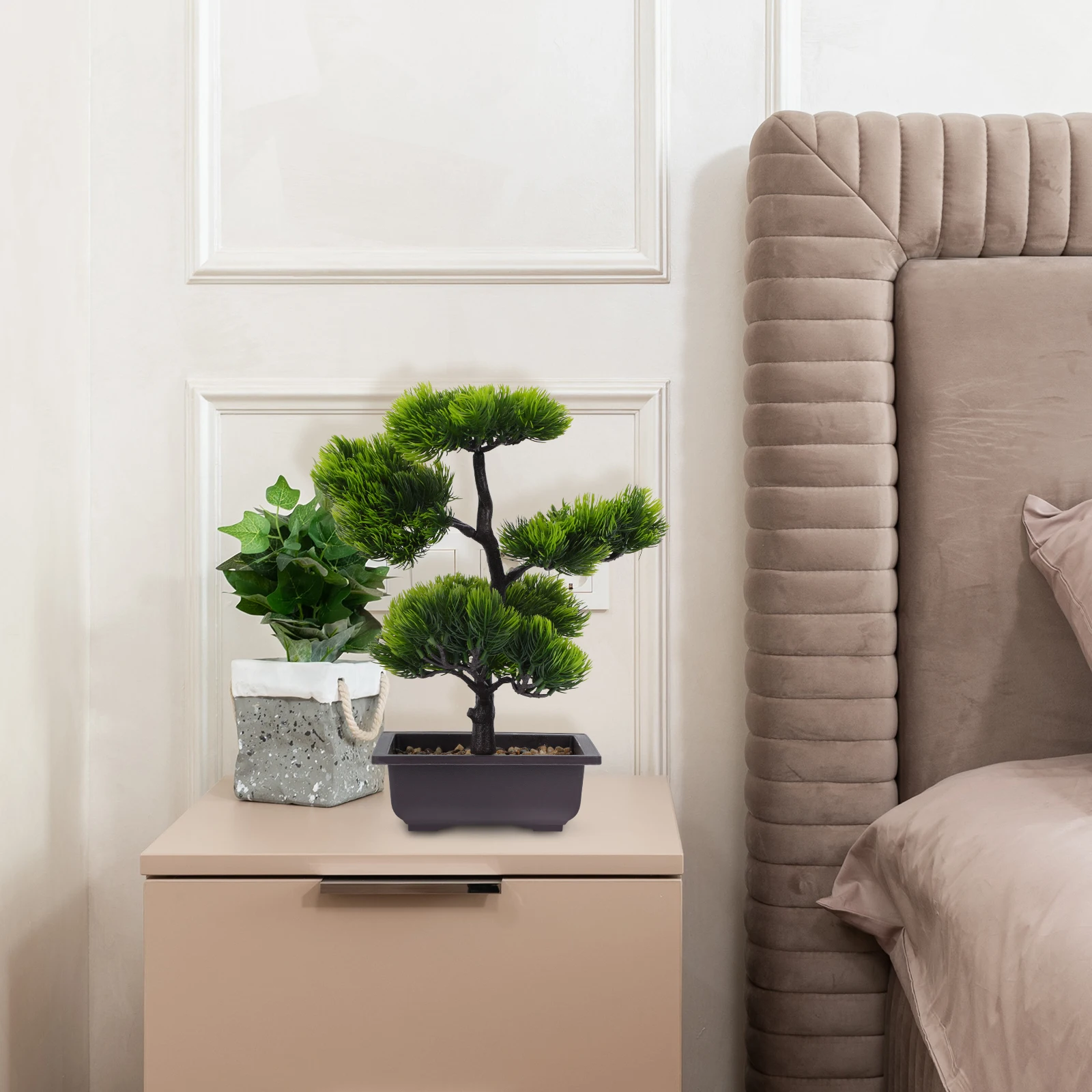 

Artificial Pine Tree Plants Decor Desktop Artificial Bonsai Fake Potted Plant Adorn Desktop Decor Home Office Display
