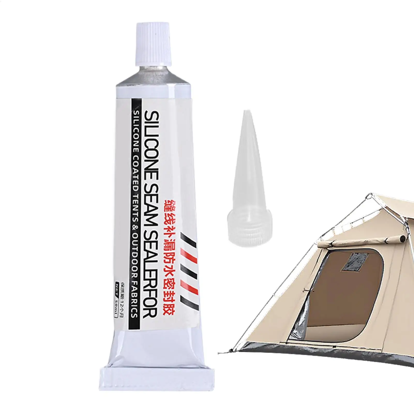 Tent Sealer 50ml Outdoor Shelter Sealant Glue Awning Fixing Sealant for Backyard Patio Camping Hiking Outdoor Travel Backpacking