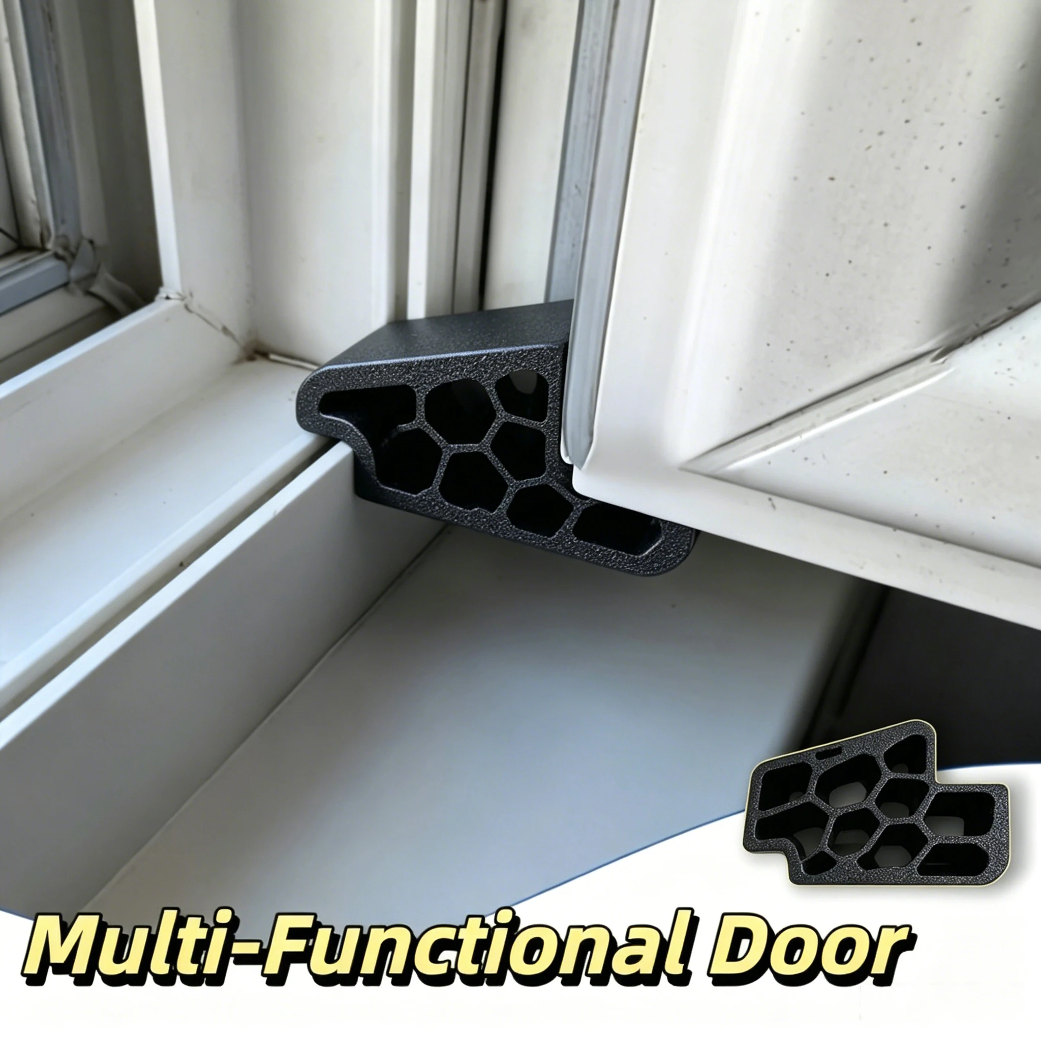 2-teiliger Fensterstopper, stabiler Kunststoffstopper zur Verhinderung des Gleitens, einfache Struktur für einfache Bedienung, multifunktionales Stopper-System-Set, geeignet für den Innen- und