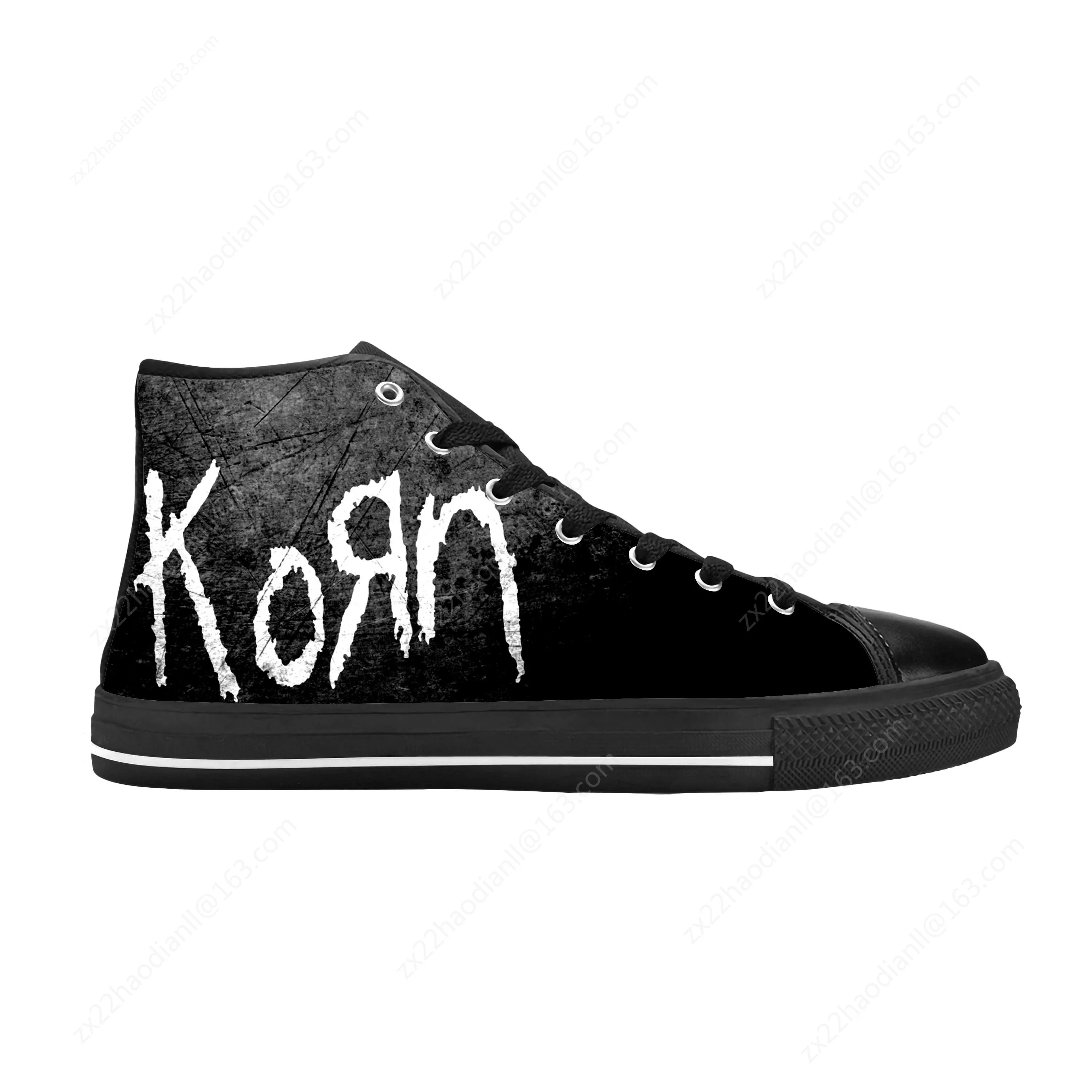 Korn Metal Rock Band Music Horror Fashion Popular Casual Cloth Shoes High Top Comfortable Breathable 3D Print Men Women Sneakers