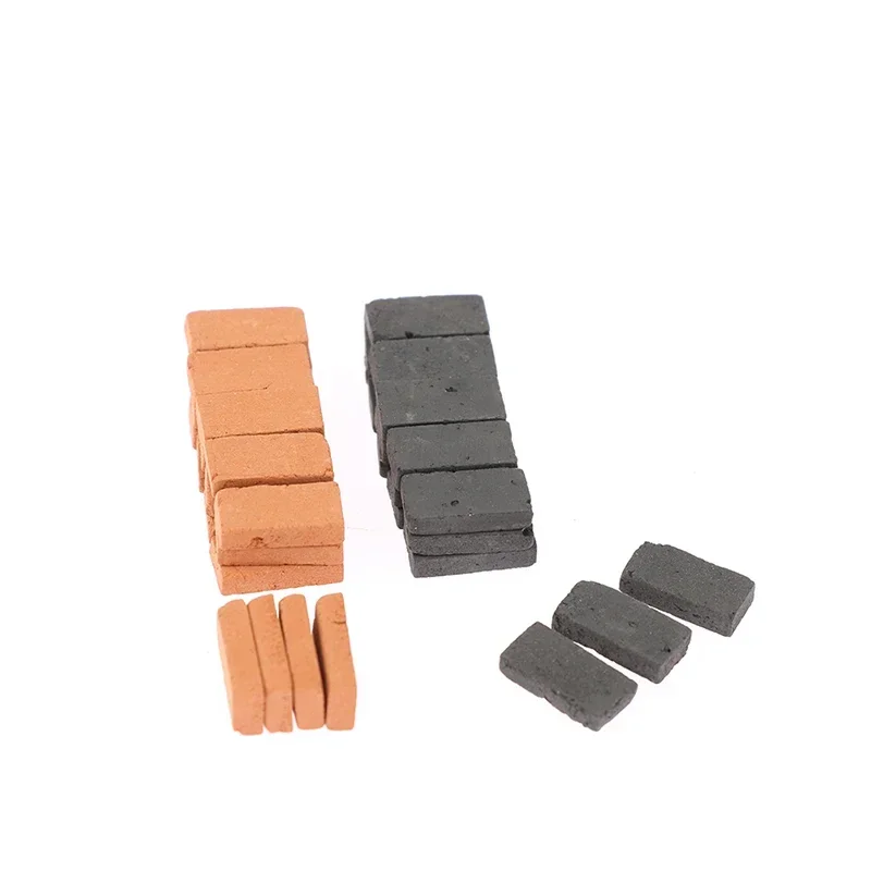 50 Uds Mini modelo de ladrillo DIY casa de muñecas en miniatura accesorio ladrillos de simulación juguetes para niños juego de casa 10*5*2,5mm