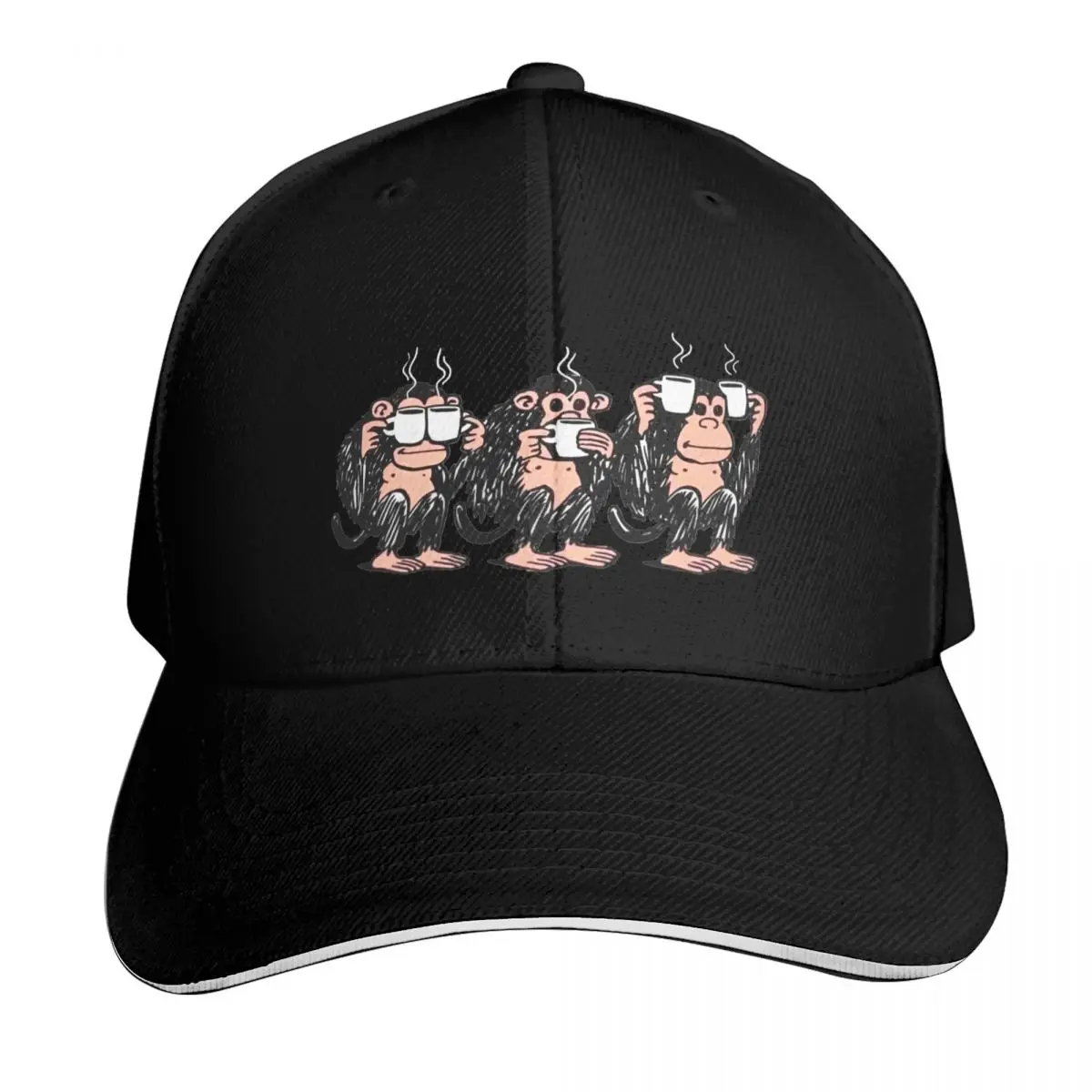 Coffee Monkey Baseball Cap fun hats Kids Hat Bobble Hat Girl'S Hats Men's