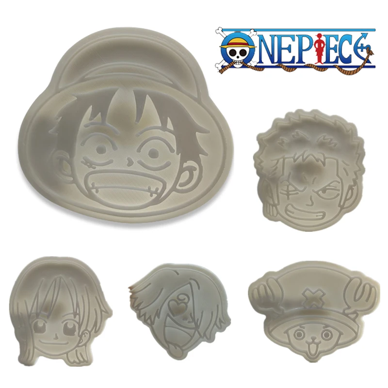 One Piece Luffy Cookie Molds Cartoon Anime Personalized Zoro Nami Chopper Baking Molds Press Movable Type Printing Kitchen Tools