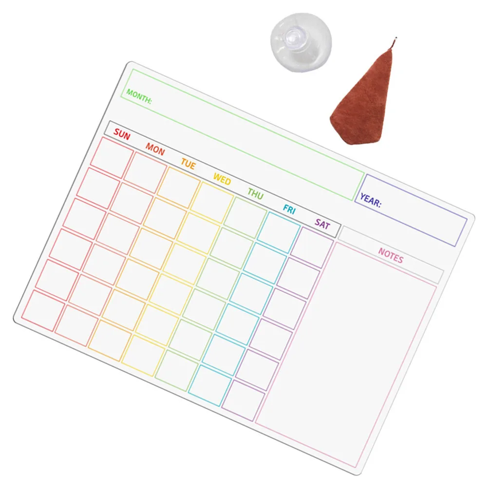 

Calendar Magnetic Message Board Office Fridge Planner Plastic Write and Wipe Boards